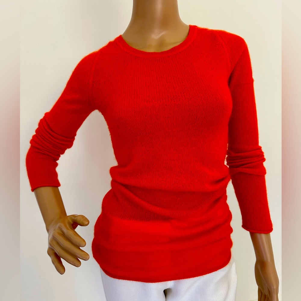 Bright Orange Long Sleeve Sweater